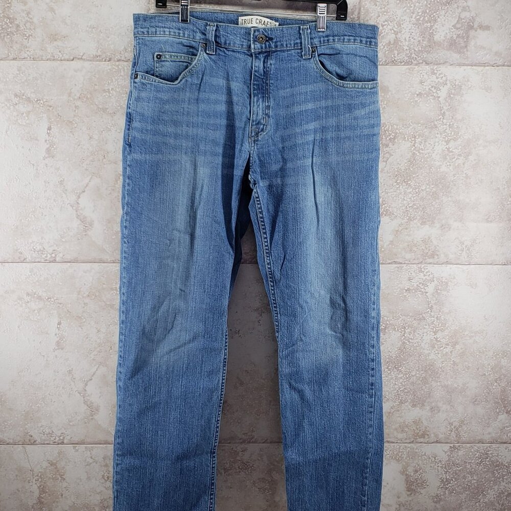 Handcrafted Medium Wash Relaxed Fit True Craft Original Mens Jeans Size 36 X 32